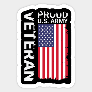 Proud us army veteran design Sticker